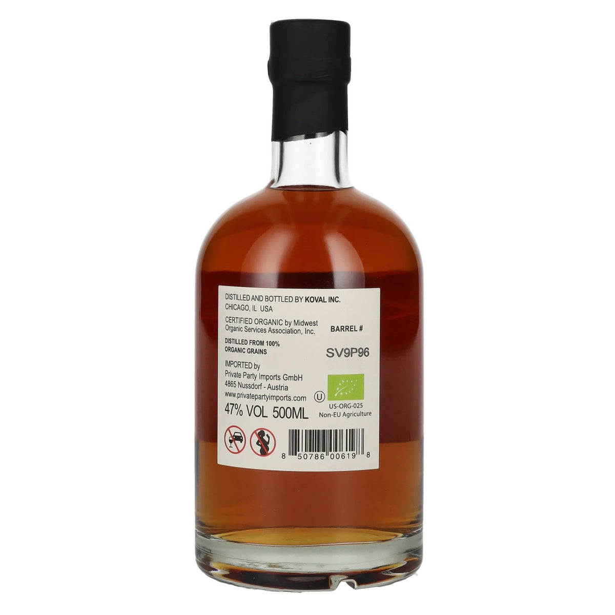 Koval BOURBON Single Barrel Whiskey 47% Vol. 0,5l