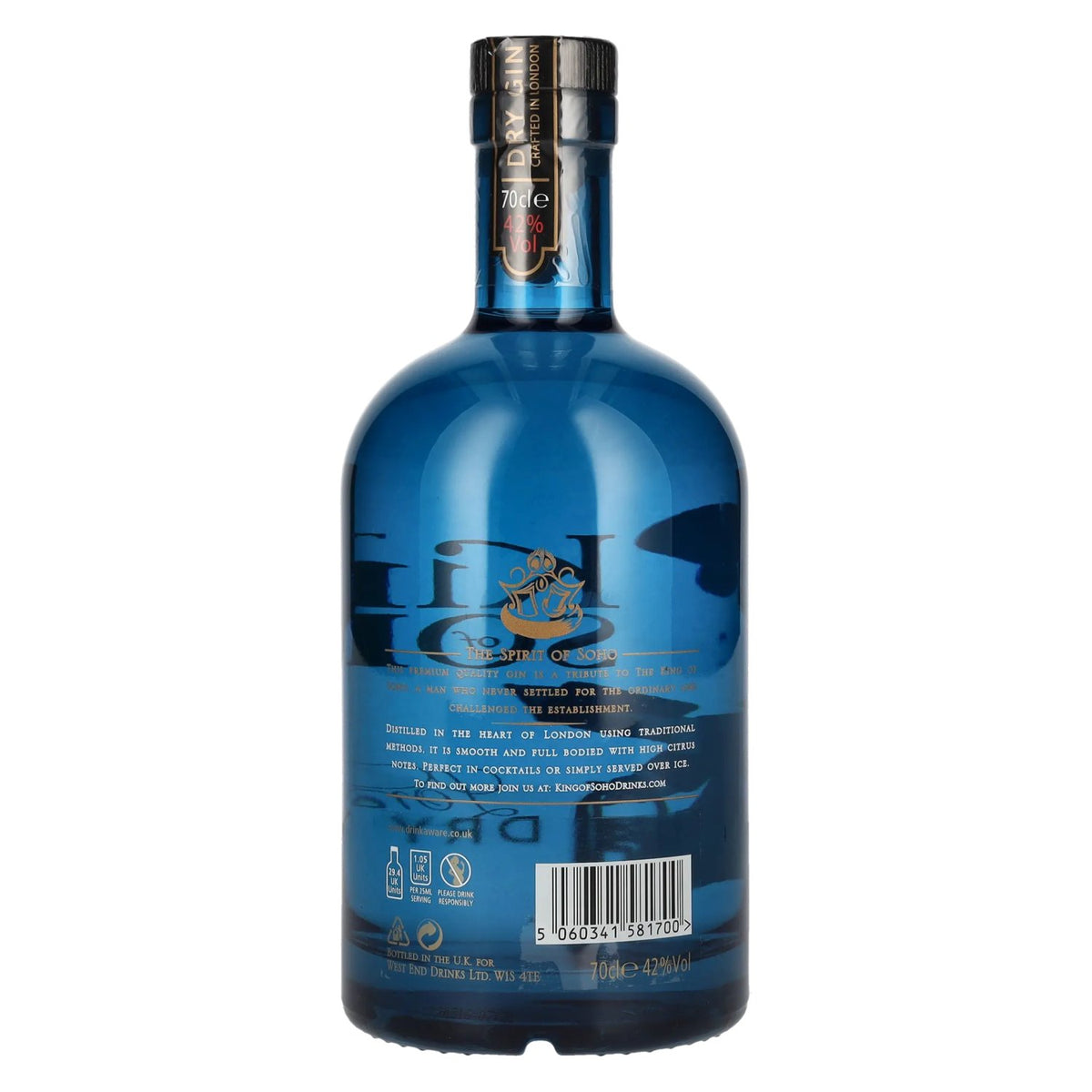 The King of Soho London Dry Gin 42% Vol. 0,7l