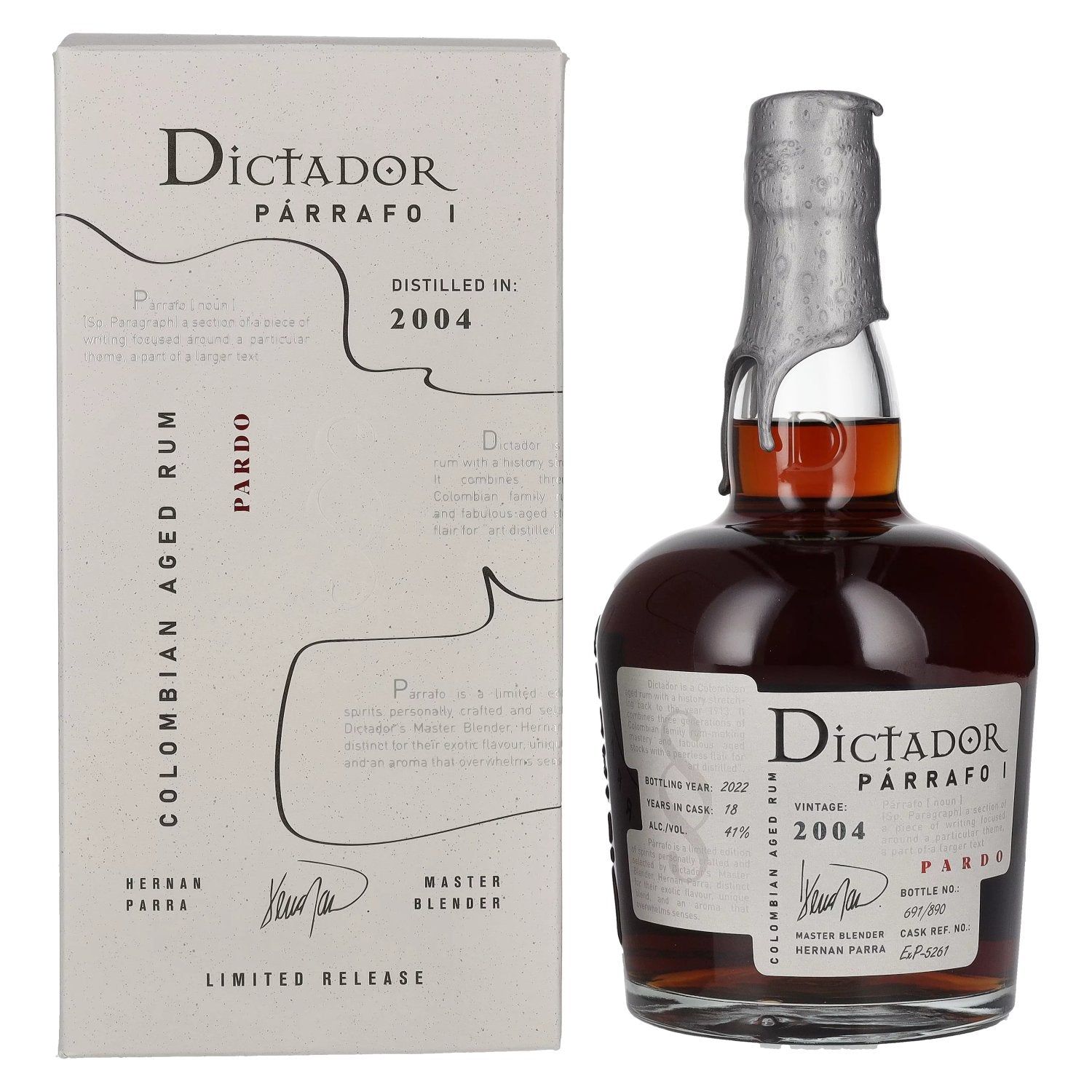 Dictador PÁRRAFO I 18 Years Old PARDO Vintage 2004 41% Vol. 0,7l in gift box