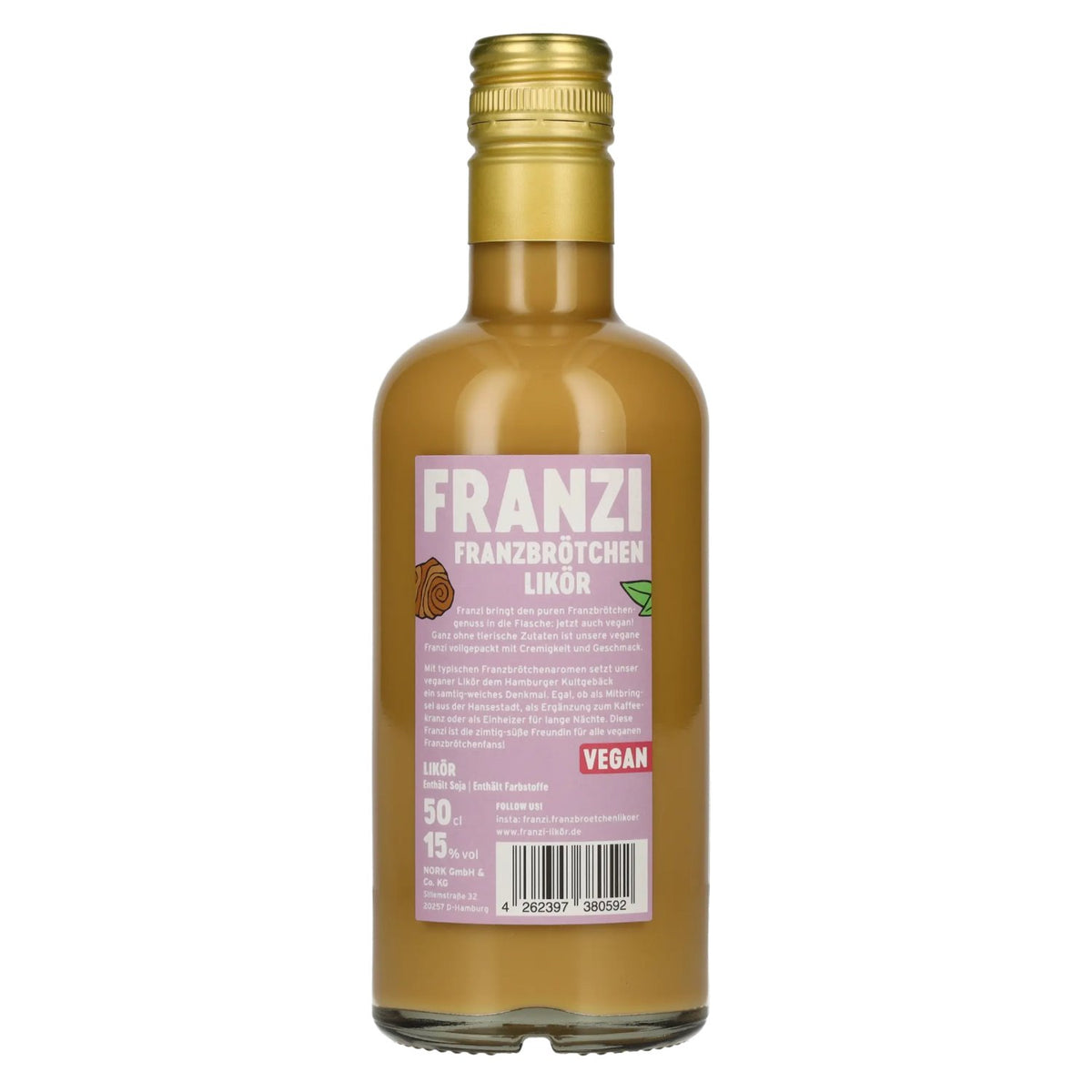Franzi Franzbrötchen VEGAN Liqueur 15% Vol. 0.5l
