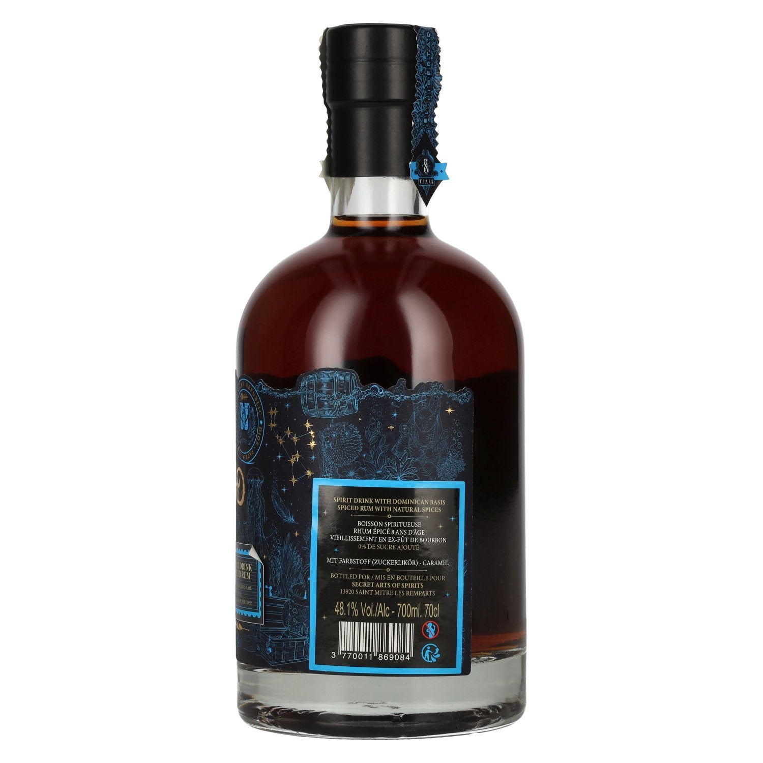 El Libertad 8 Years Old FLAVOR OF DARKNESS Dark Oak Spiced Rum Chapter III 48,1% Vol. 0,7l