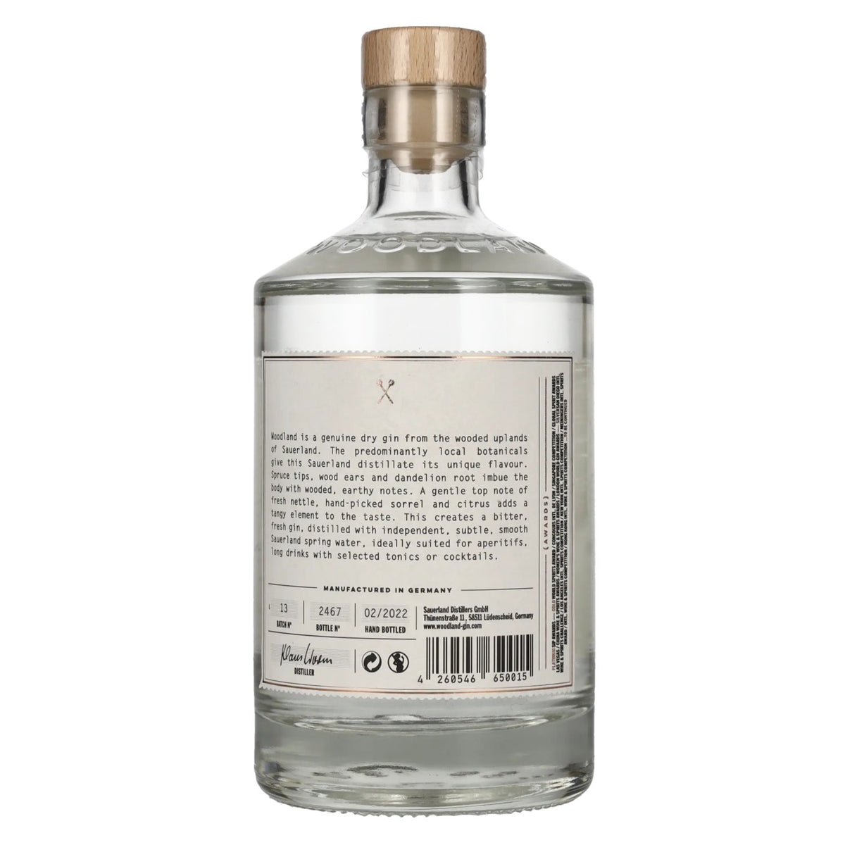 Woodland Sauerland Dry Gin 45,3% Vol. 0,5l