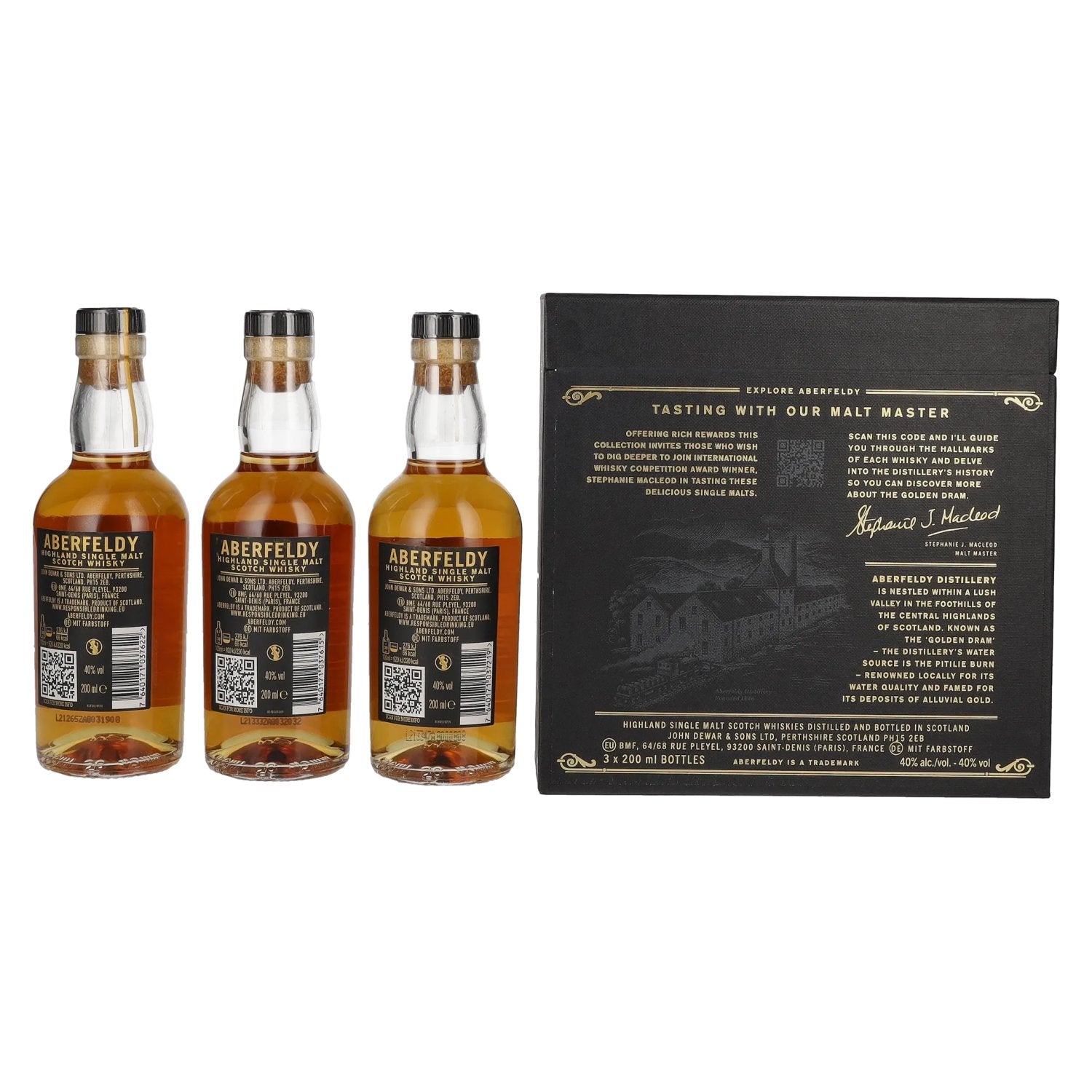 Aberfeldy The Golden Dram Single Malt Tasting Collection 40% Vol. 3x0,2l en coffret cadeau