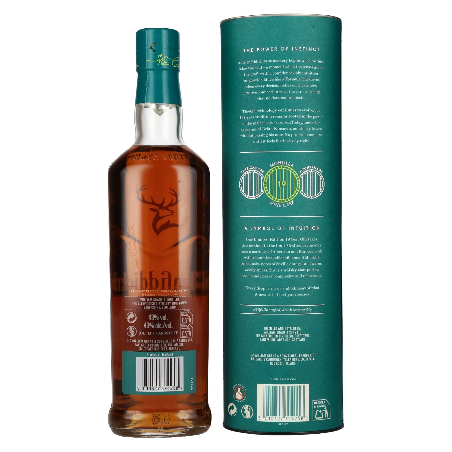 Glenfiddich 19 Years Old ASTON MARTIN FORMULA ONE TEAM Single Malt Scotch Whisky 43% Vol. 0,7l in Geschenkbox