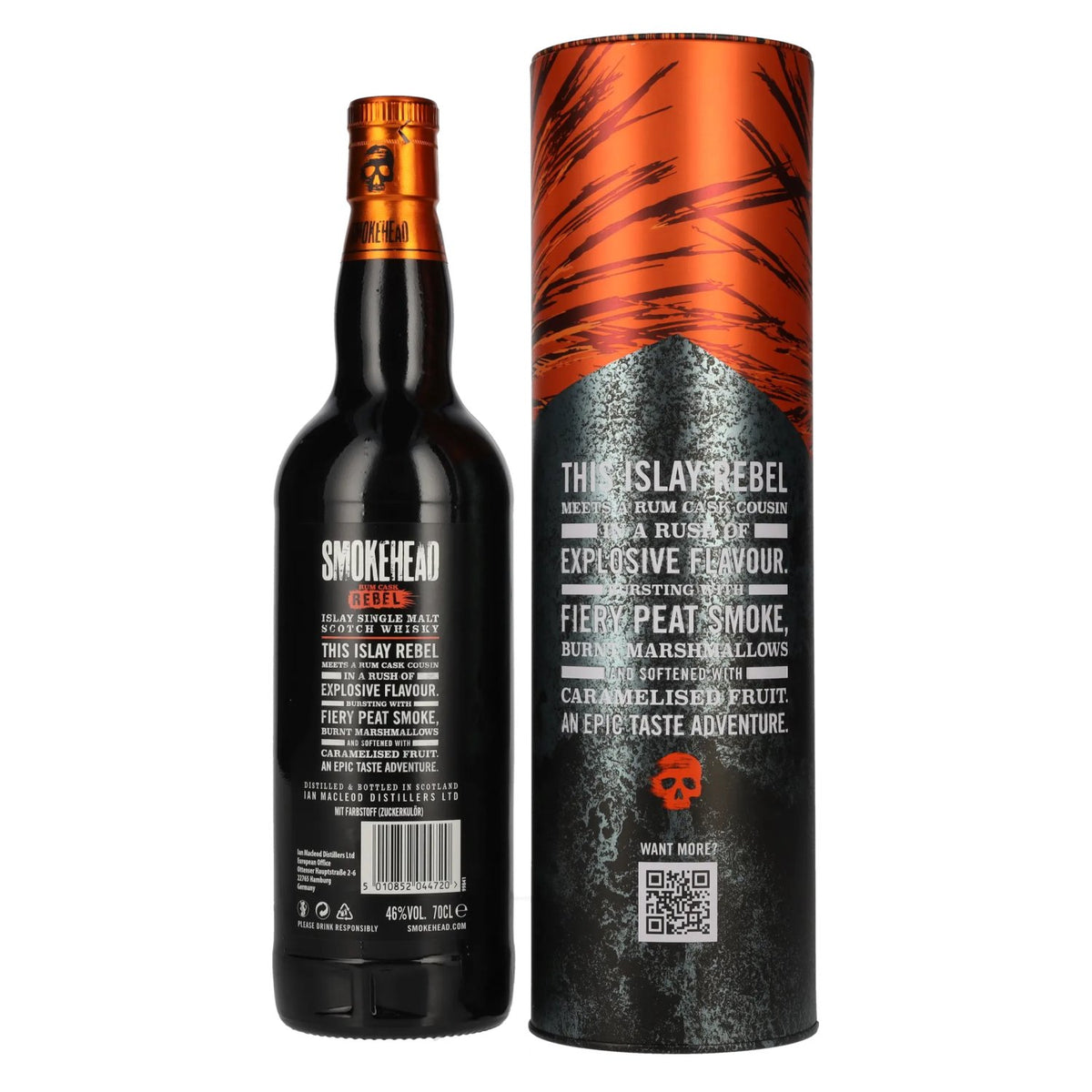 Smokehead RUM REBEL Islay Single Malt Scotch Whisky 46% Vol. 0,7l en Tinbox