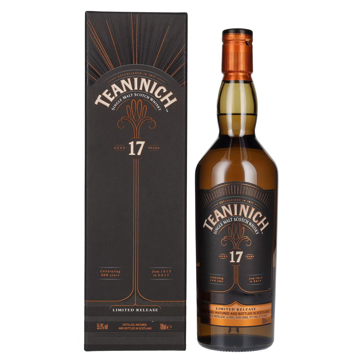 Teaninich 17 Years Old Single Malt Scotch Whisky Limited Release 2017 55,9% vol. 0,7l en boîte cadeau