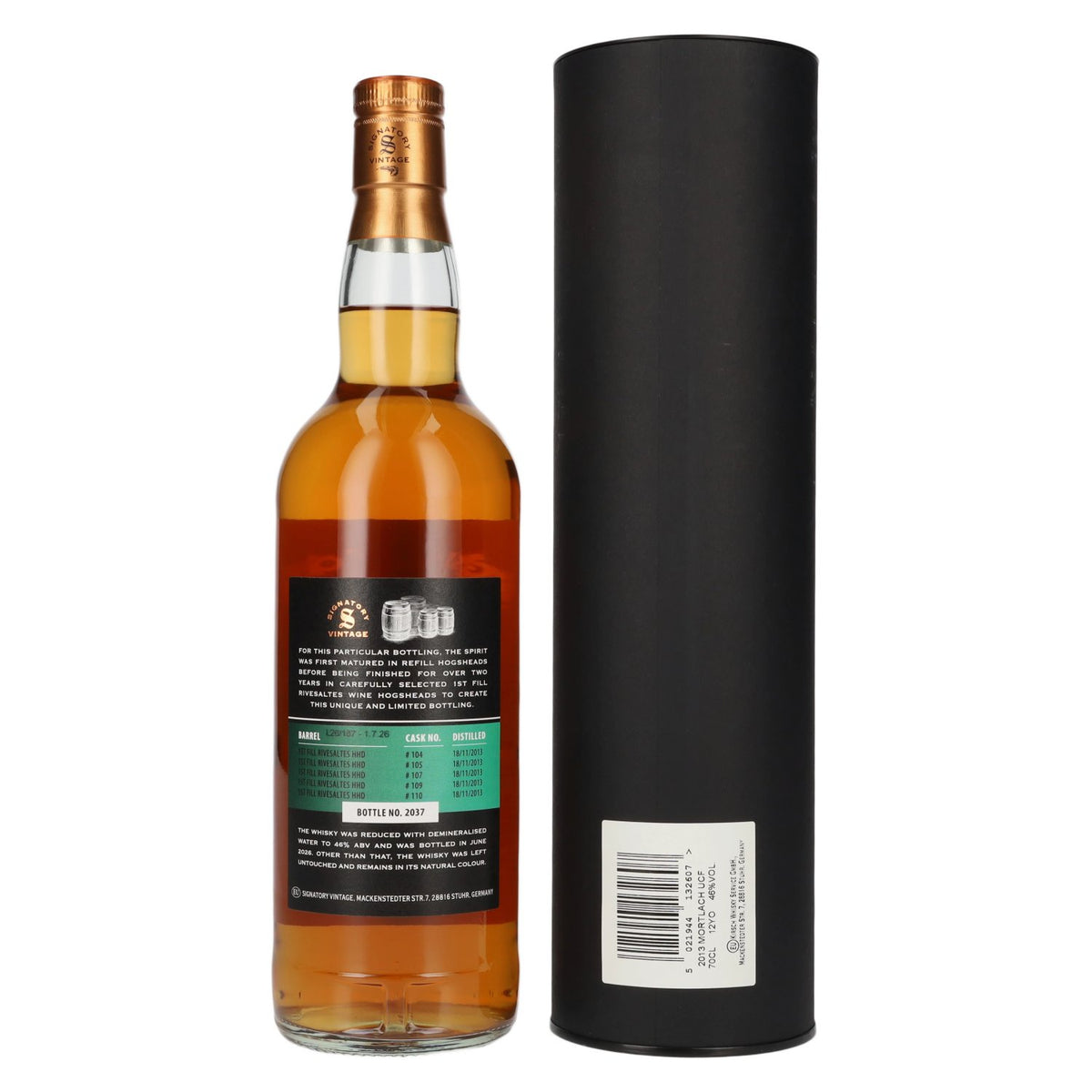 Signatory Vintage Mortlach 12 ans d'âge « The Un-Chillfiltered » 2013, 46 % vol., 0,7 l, dans un coffret cadeau