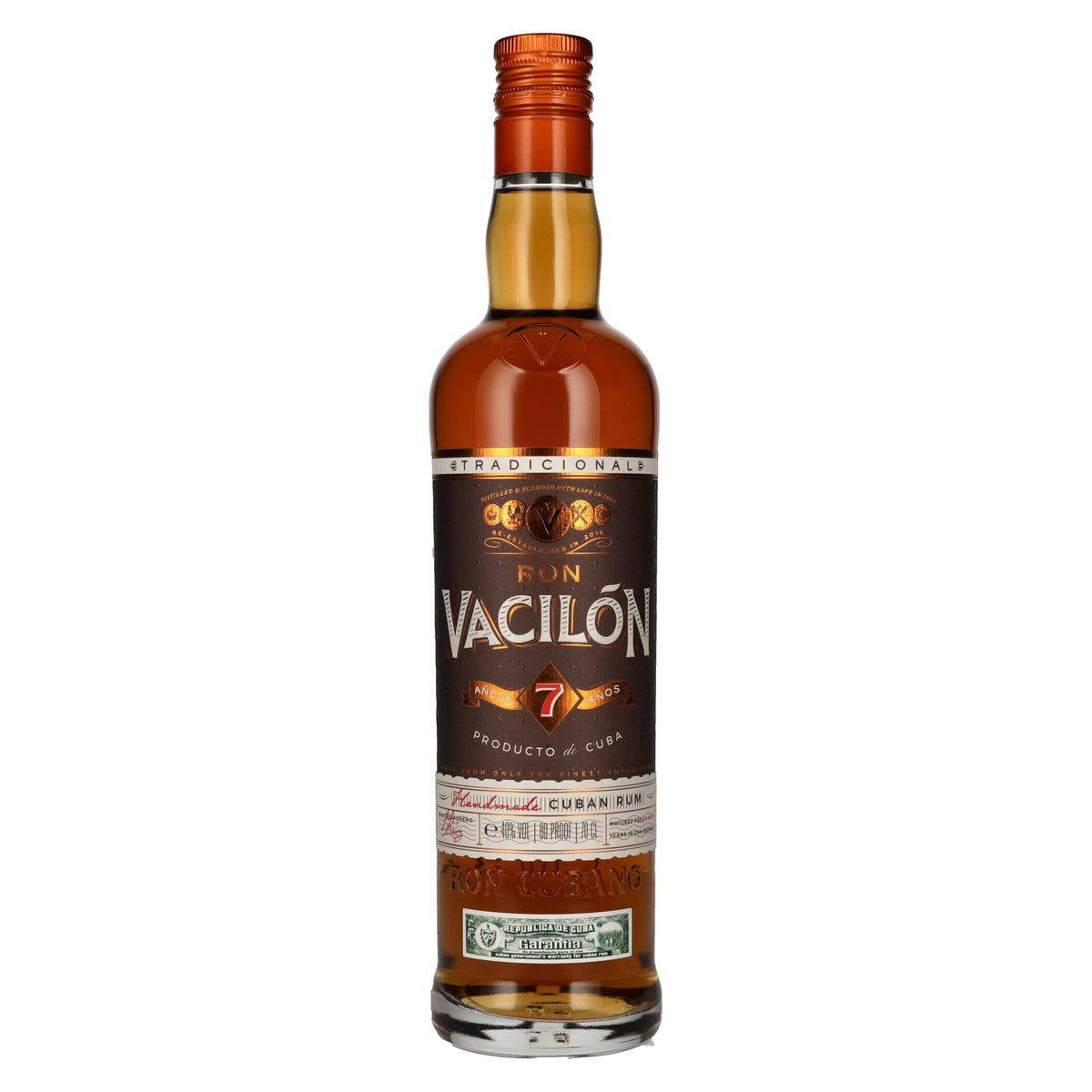 Ron Vacilón TRADICIONAL Añejo 7 ans, 40 % vol., 0,7 l