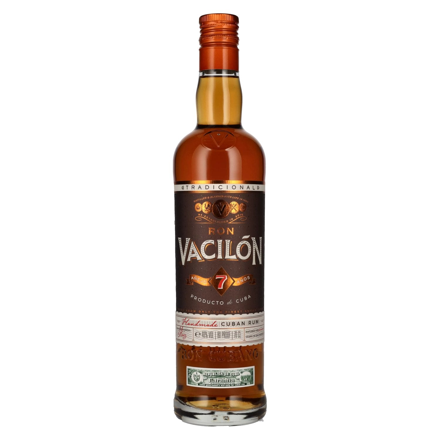 Ron Vacilón TRADICIONAL Añejo 7 Años 40% Vol. 0,7l