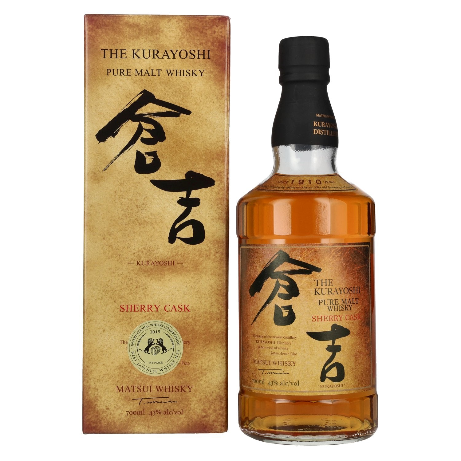 Matsui Whisky THE KURAYOSHI Pure Malt Whisky SHERRY CASK 43% Vol. 0,7l in Geschenkbox