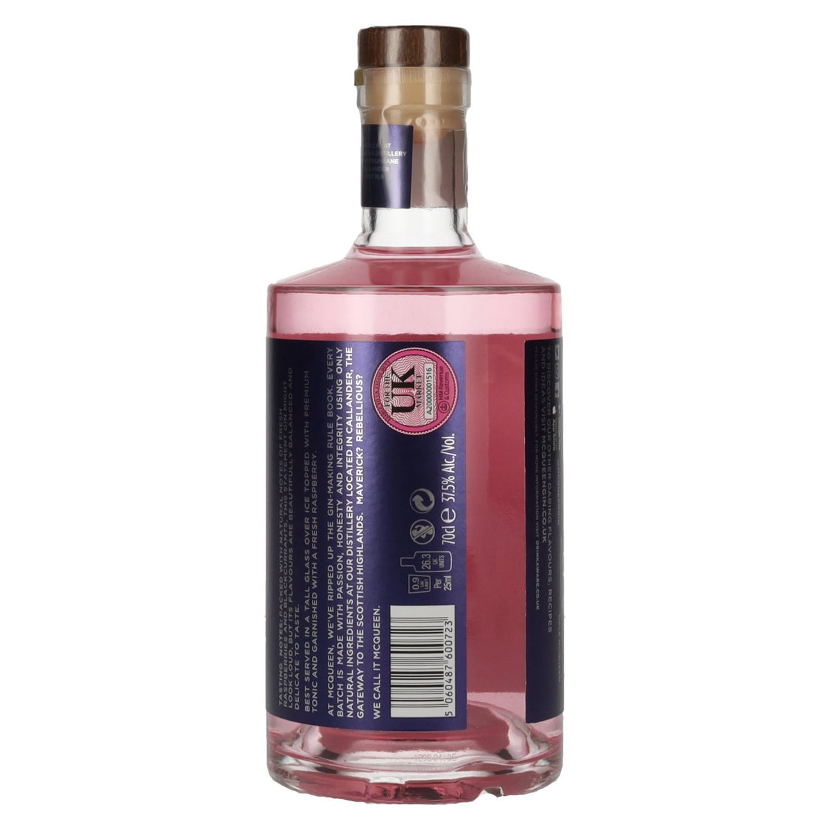 McQueen Blackcurrant & Raspberry Scottish Gin 37,5% Vol. 0,7l