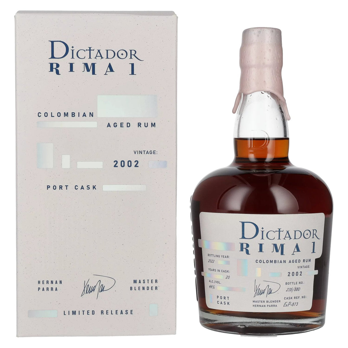 Dictador RIMA 1 20 Years Old PORT CASK Vintage 2002 44% Vol. 0,7l in gift box