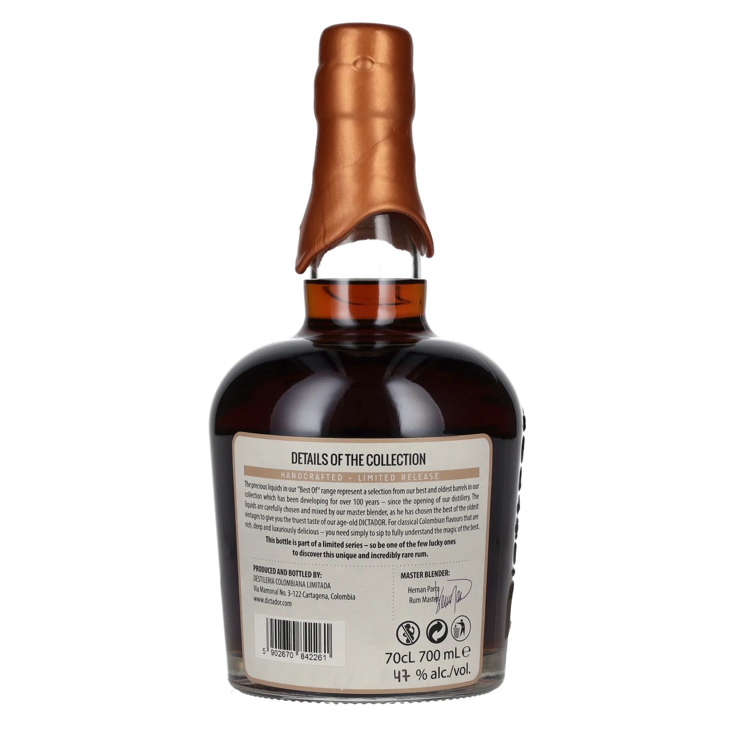 Dictador BEST OF 1973 ALTISIMO Colombian Rum Limited Release 47% Vol. 0,7l