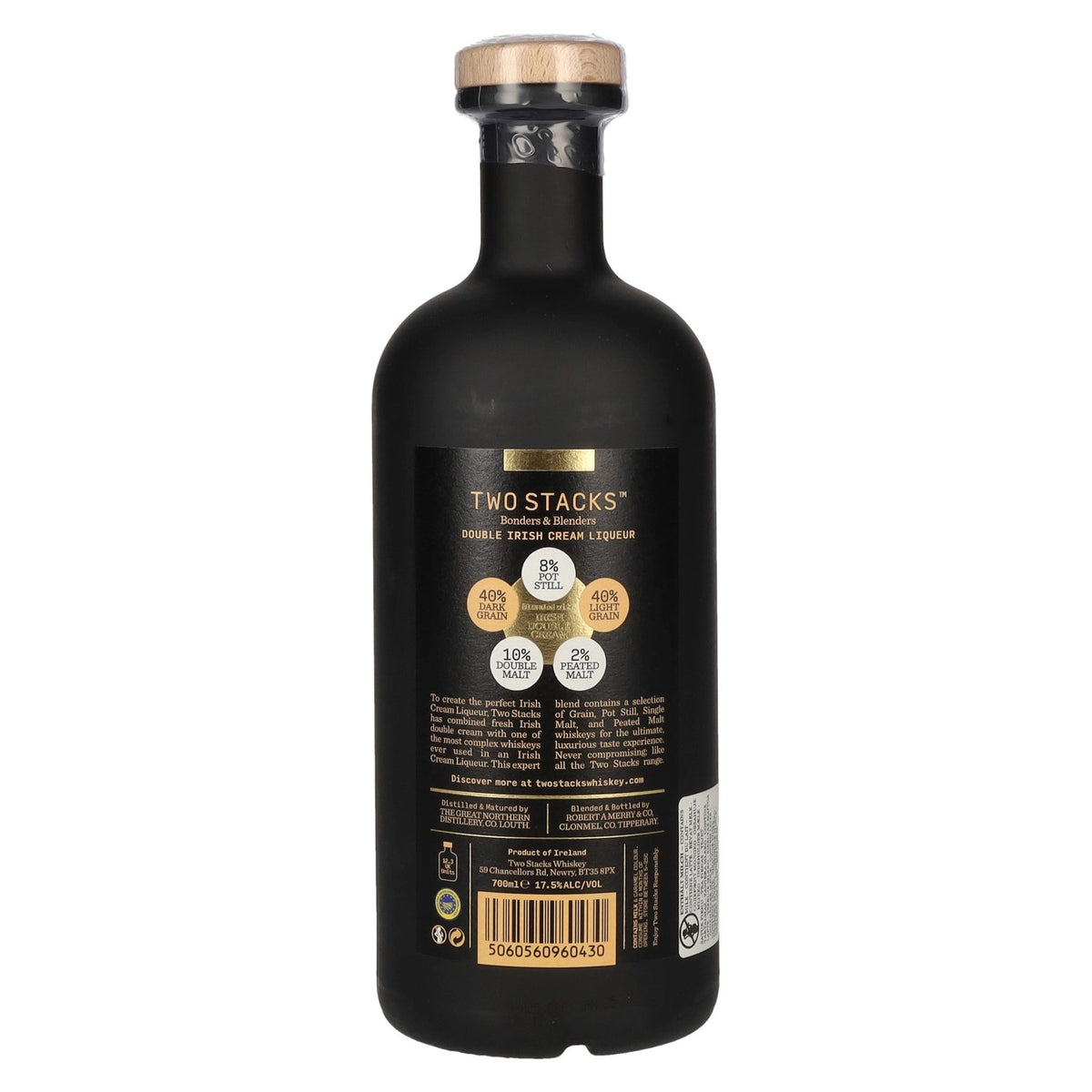 Two Stacks Double Irish Cream Liqueur 17.5% ABV 0.7l