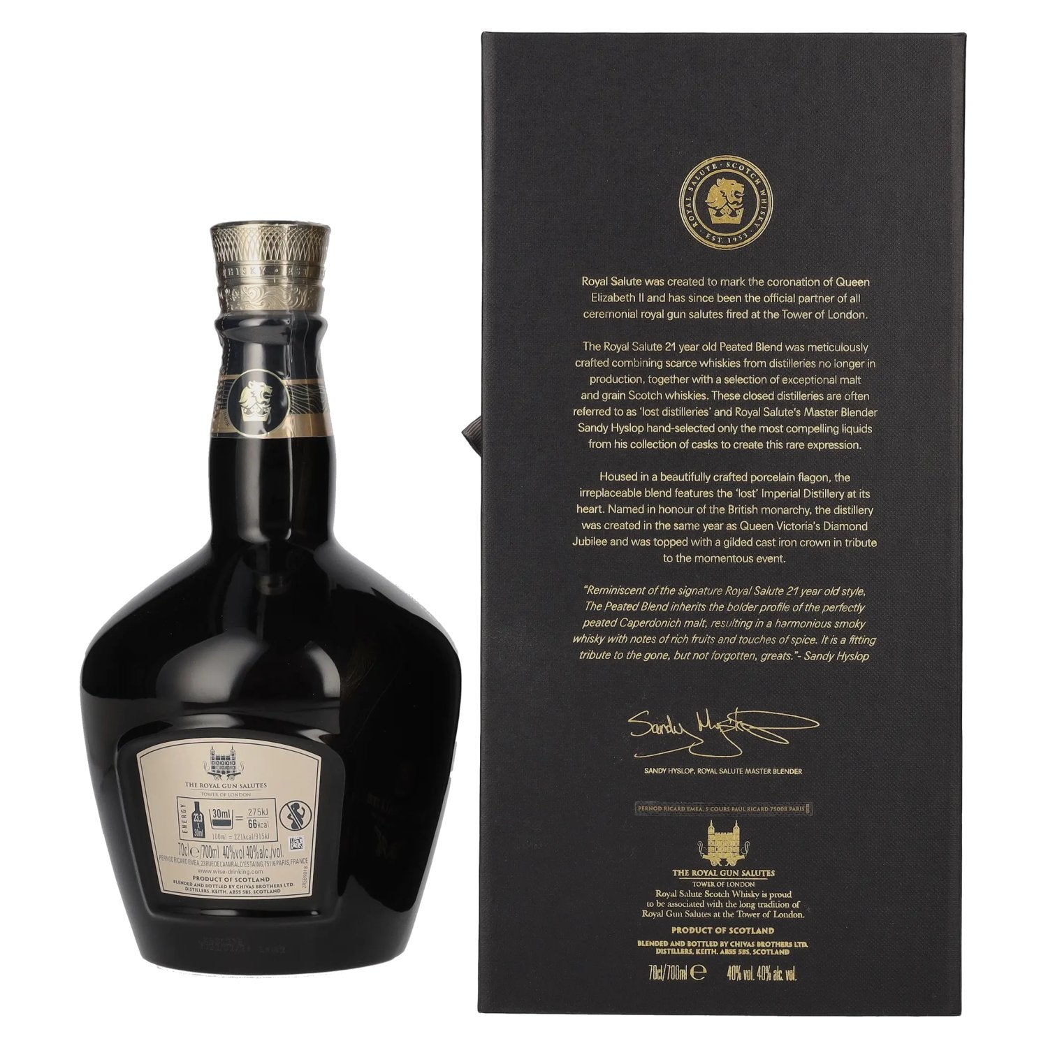 Royal Salute 21 Years Old THE PEATED BLEND 40% Vol. 0,7l in gift box