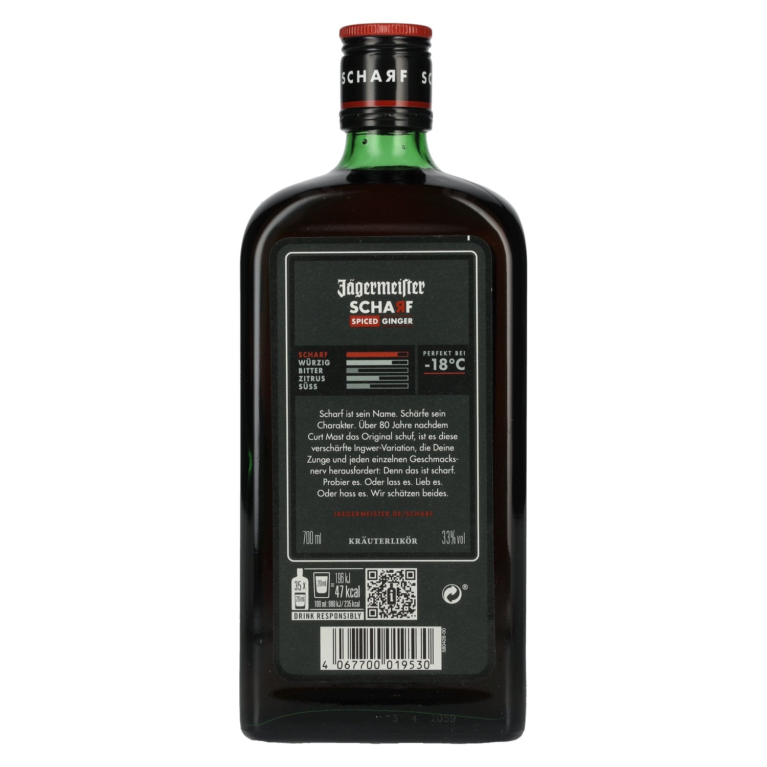 Jägermeister SCHARF SPICED Ginger Kräuterlikör 33% Vol. 0,7l