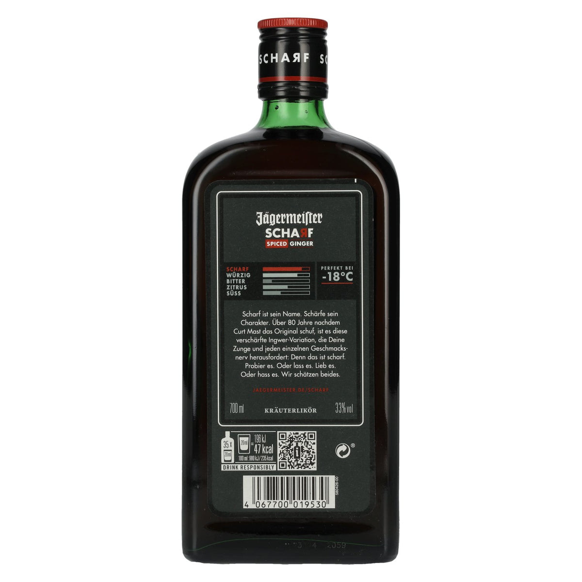 Jägermeister SCHARF SPICED Ginger Herbal Liqueur 33% Vol. 0,7l