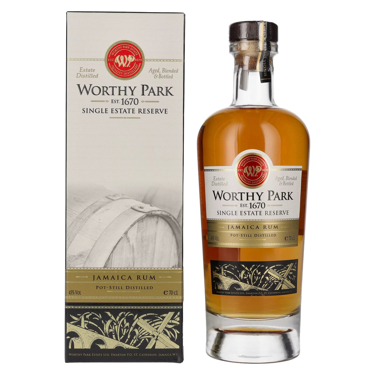 Worthy Park Single Estate Reserve Jamaica Rum 45% vol. 0,7l en boîte cadeau