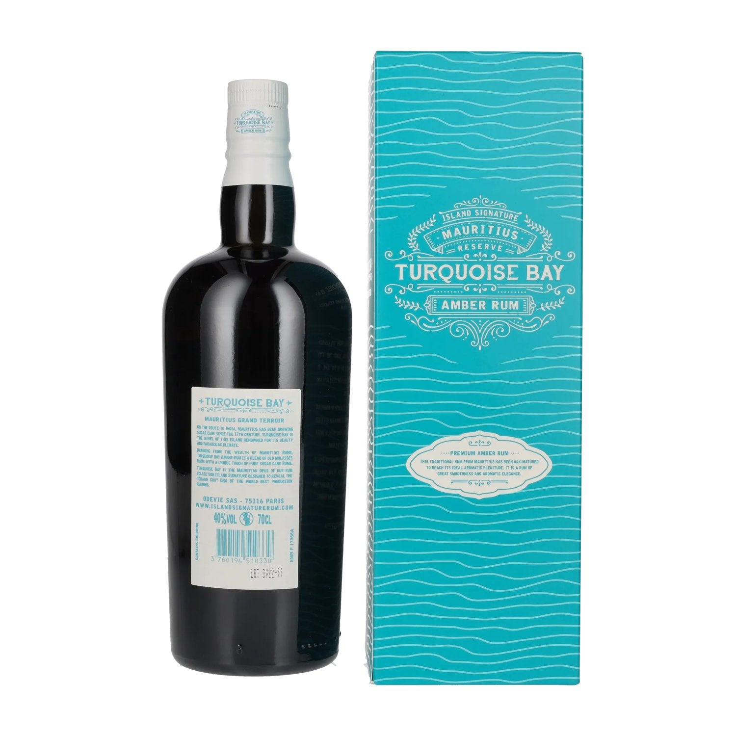 Turquoise Bay Amber Rum Reserve 40% vol. 0,7l en boîte cadeau