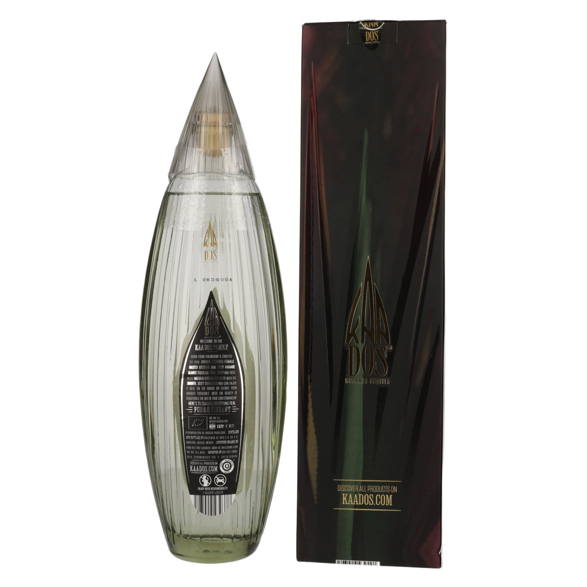 Kaa Dos Selection Organic Tequila BLANCO 100% Puro de Agave Azul 40% ABV 0.7l in a gift box