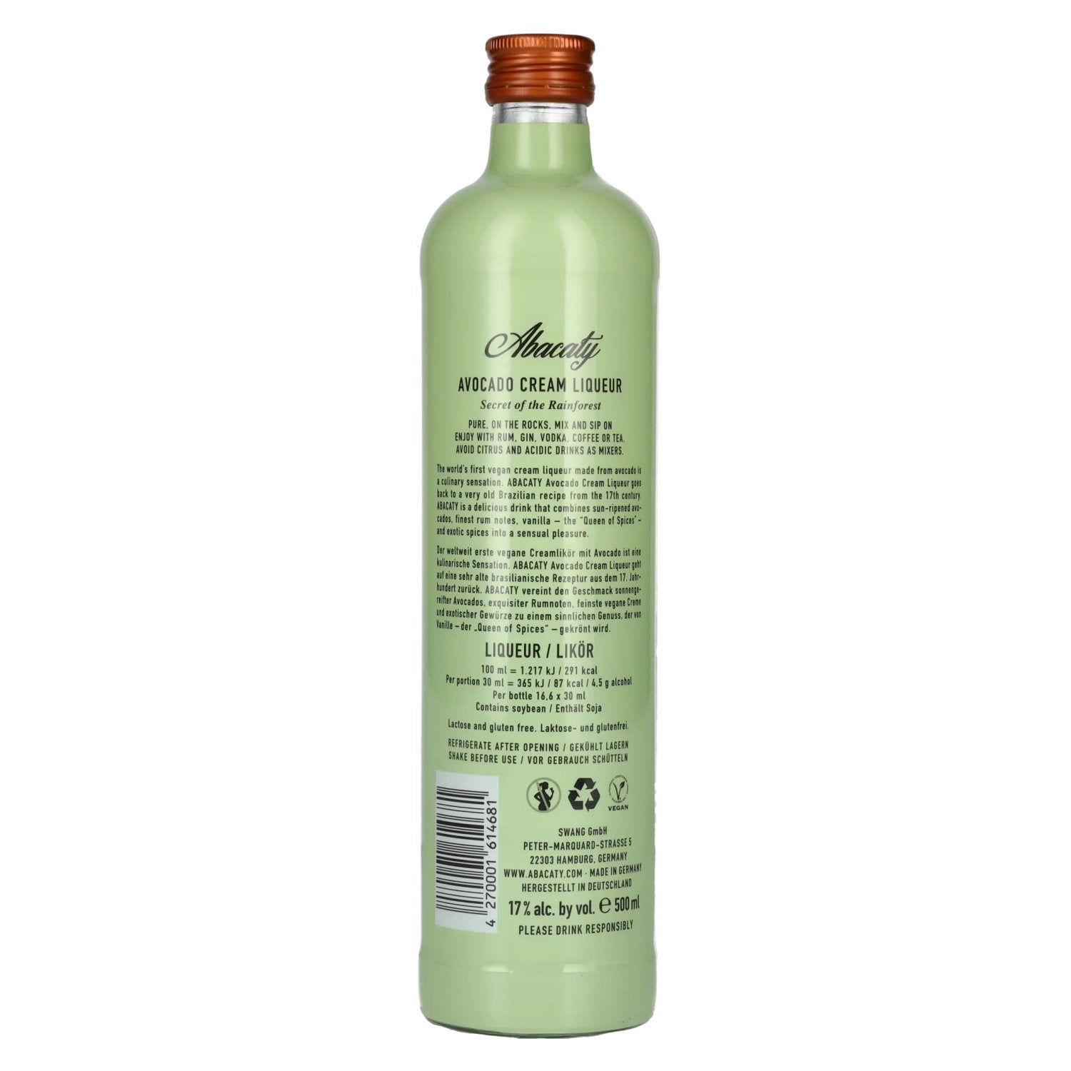 Abacaty Liqueur de crème d'avocat 17% vol. 0,5l