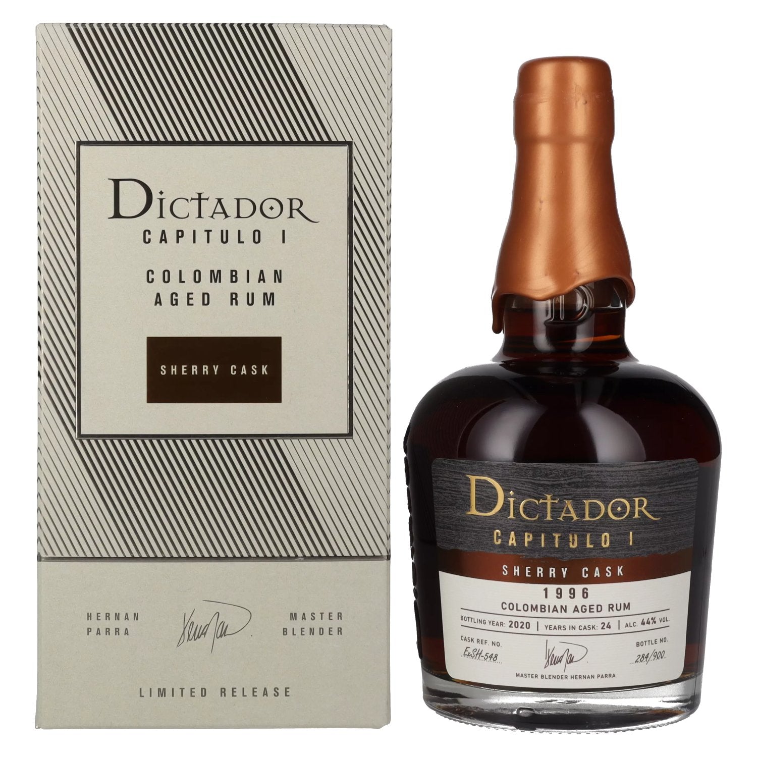 Dictador CAPITULO I 24 Years Old Sherry Cask Colombian Aged Rum 1996 44% Vol. 0,7l en boîte cadeau