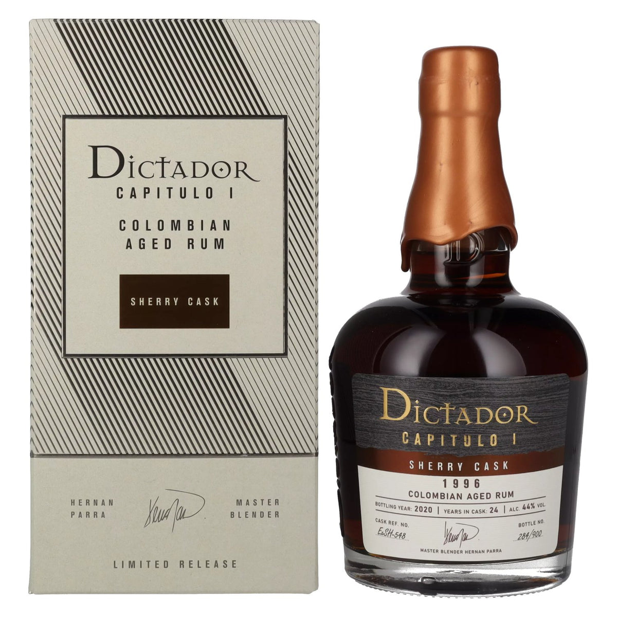 Dictador CAPITULO I 24 Years Old Sherry Cask Colombian Aged Rum 1996 44% Vol. 0,7l in gift box