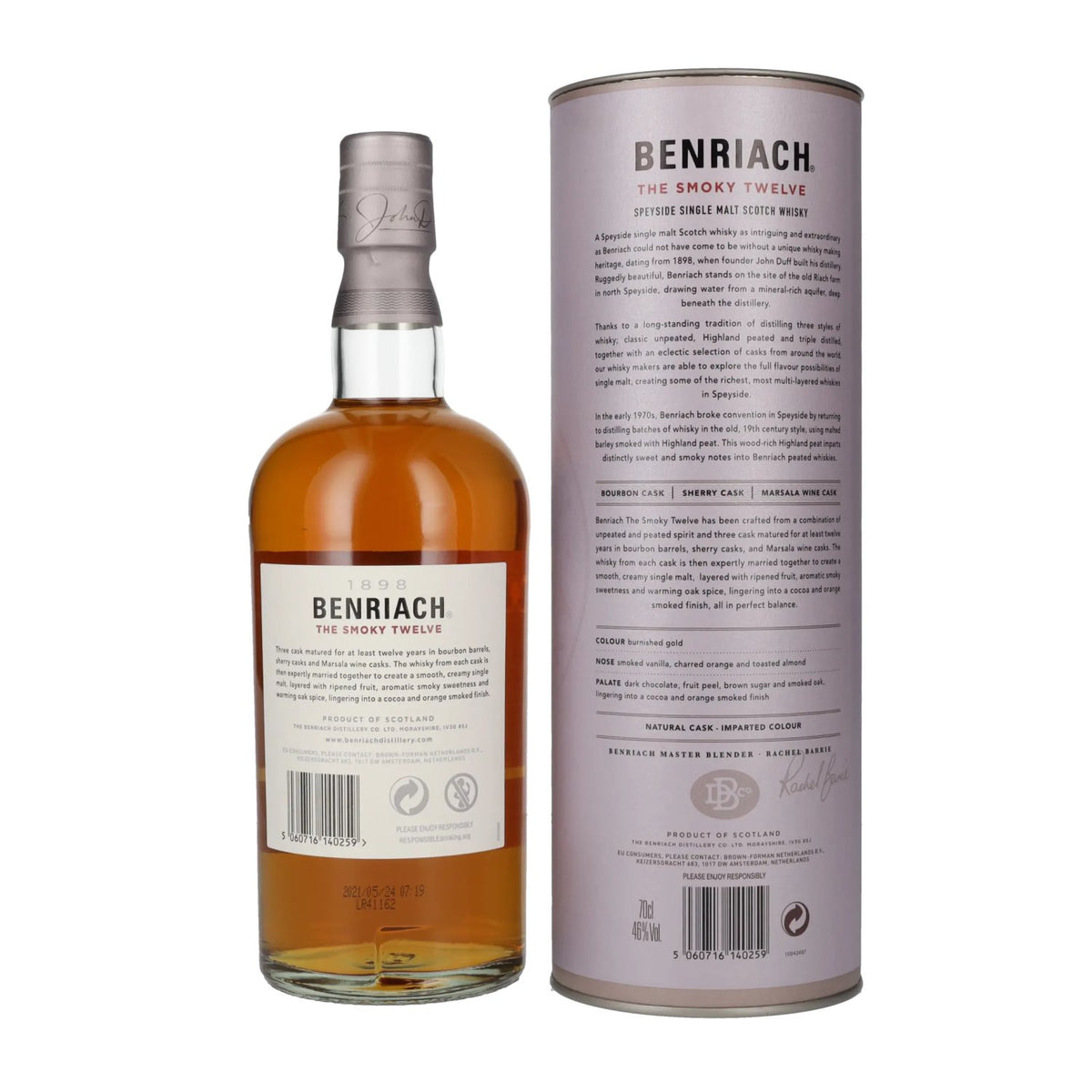 Benriach THE SMOKY TWELVE Three Cask Matured Speyside Single Malt 46% Vol. 0,7l in Geschenkbox