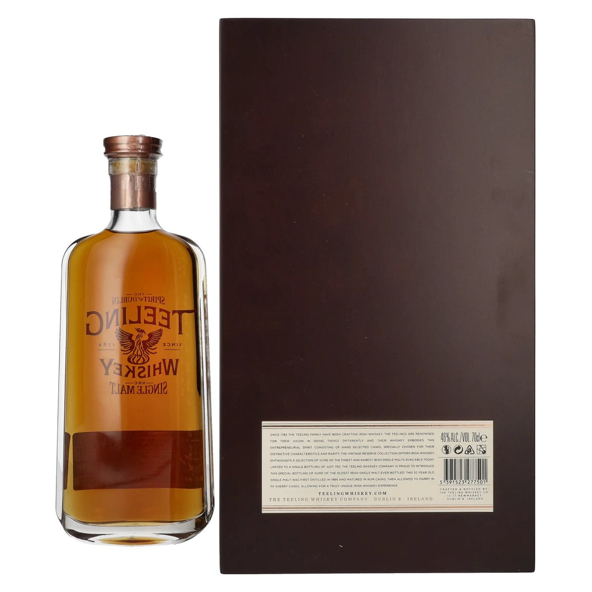 Teeling Whiskey 32 Years Old VINTAGE RESERVE COLLECTION 46% vol. 0,7l dans une caisse en bois