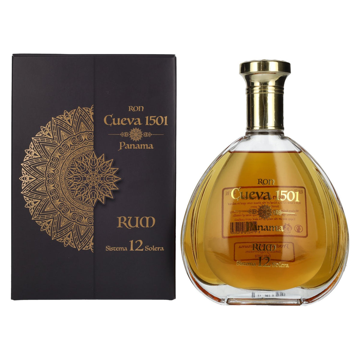 Ron Cueva 1501 Sistema 12 Solera Panama Rum 40% Vol. 0,7l in Geschenkbox