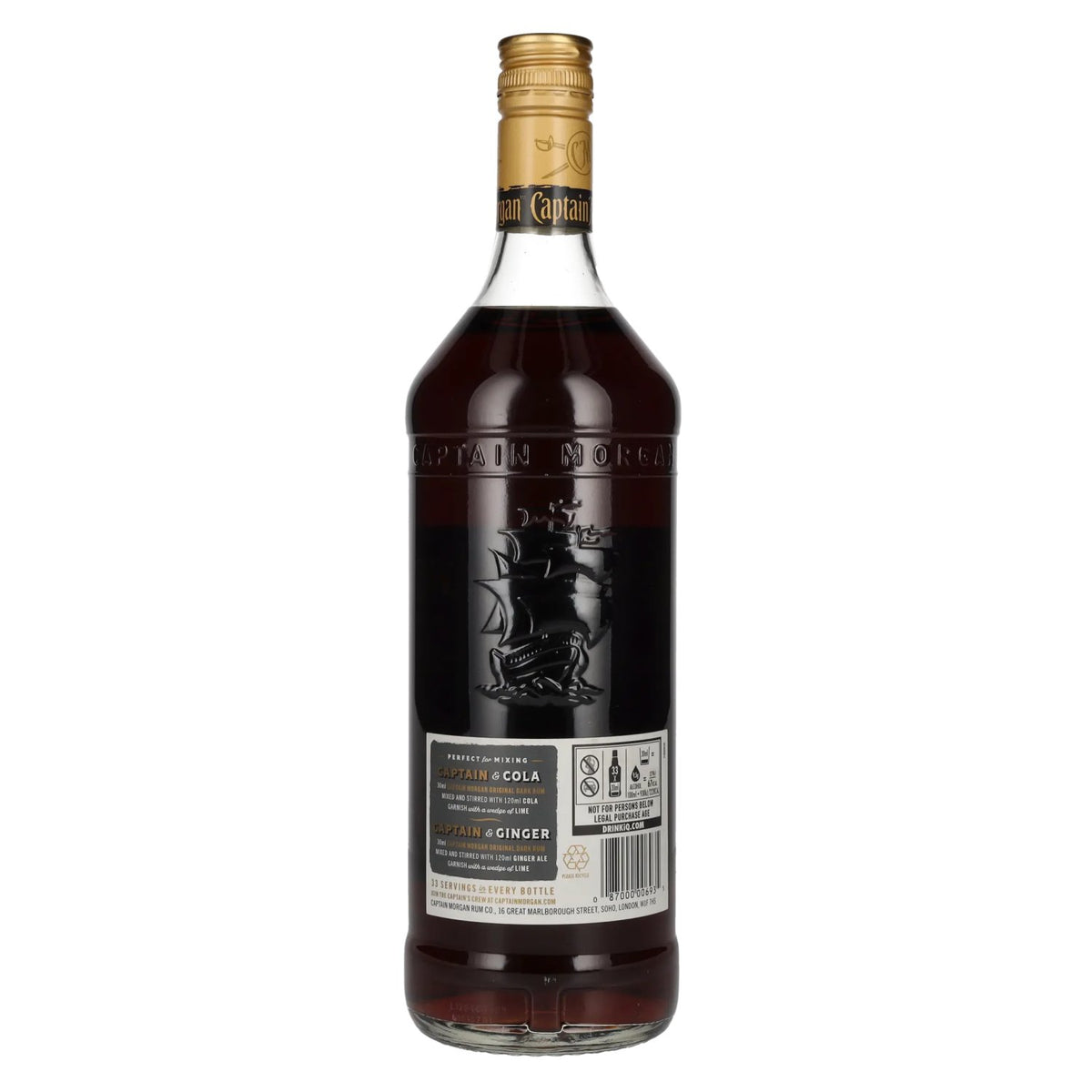 Captain Morgan DARK RUM 40% Vol. 1l