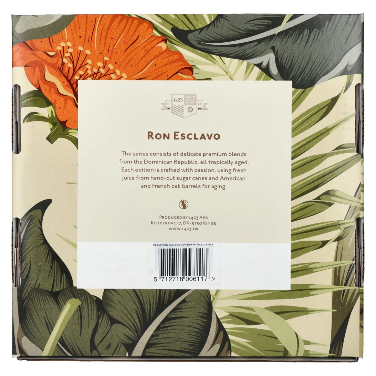 Ron Esclavo GRAN RESERVA OVERPROOF Ron Dominicana 57,5% Vol. 0,5l in Geschenkbox mit 2 Gläsern
