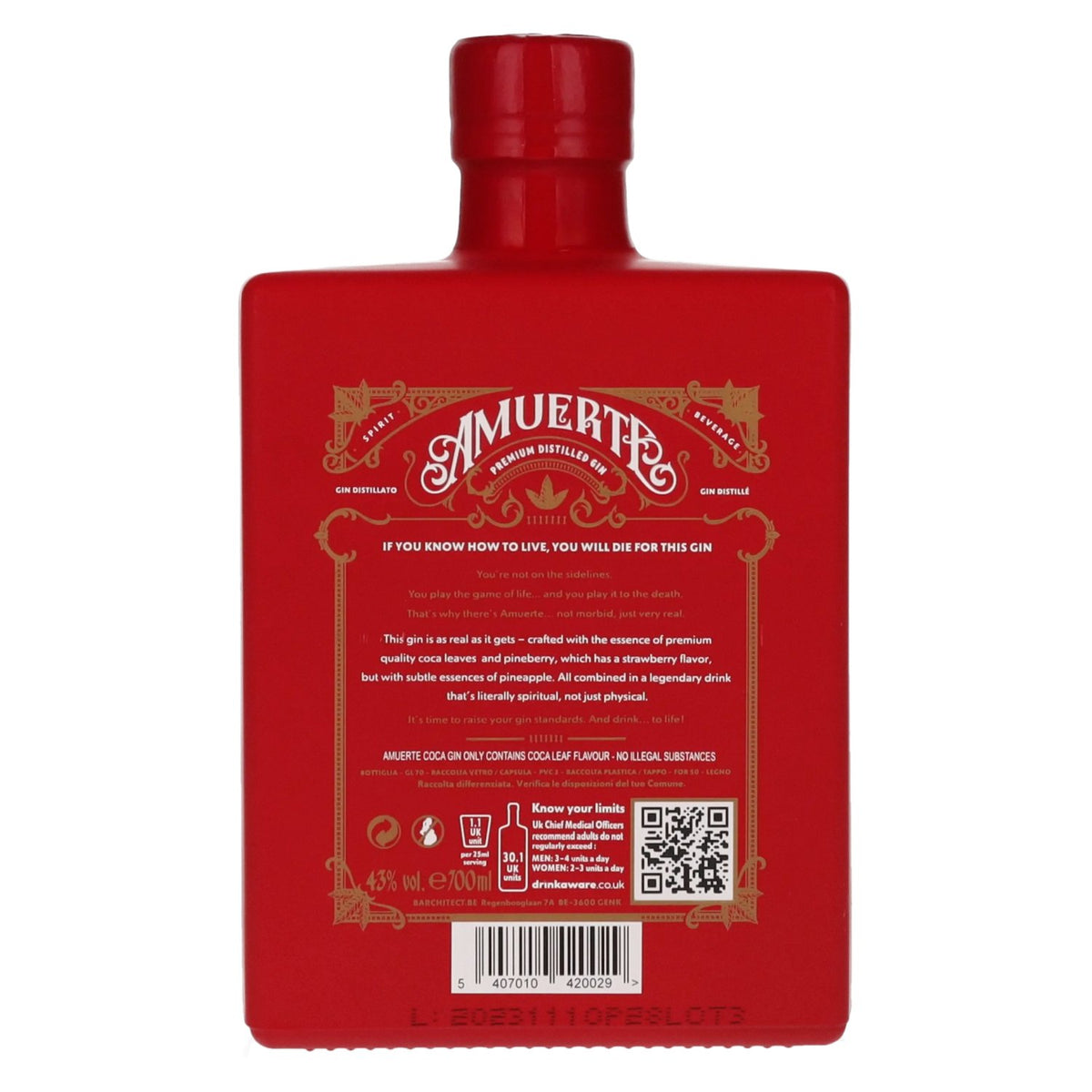 Amuerte COCA GIN - Red Edition 43% Vol. 0,7l