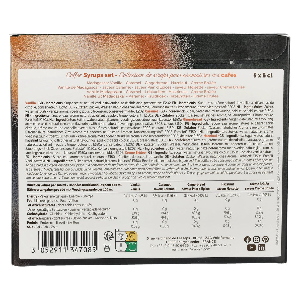 Le Sirop de Monin COFFEE SYRUPS SET 5x0,05l