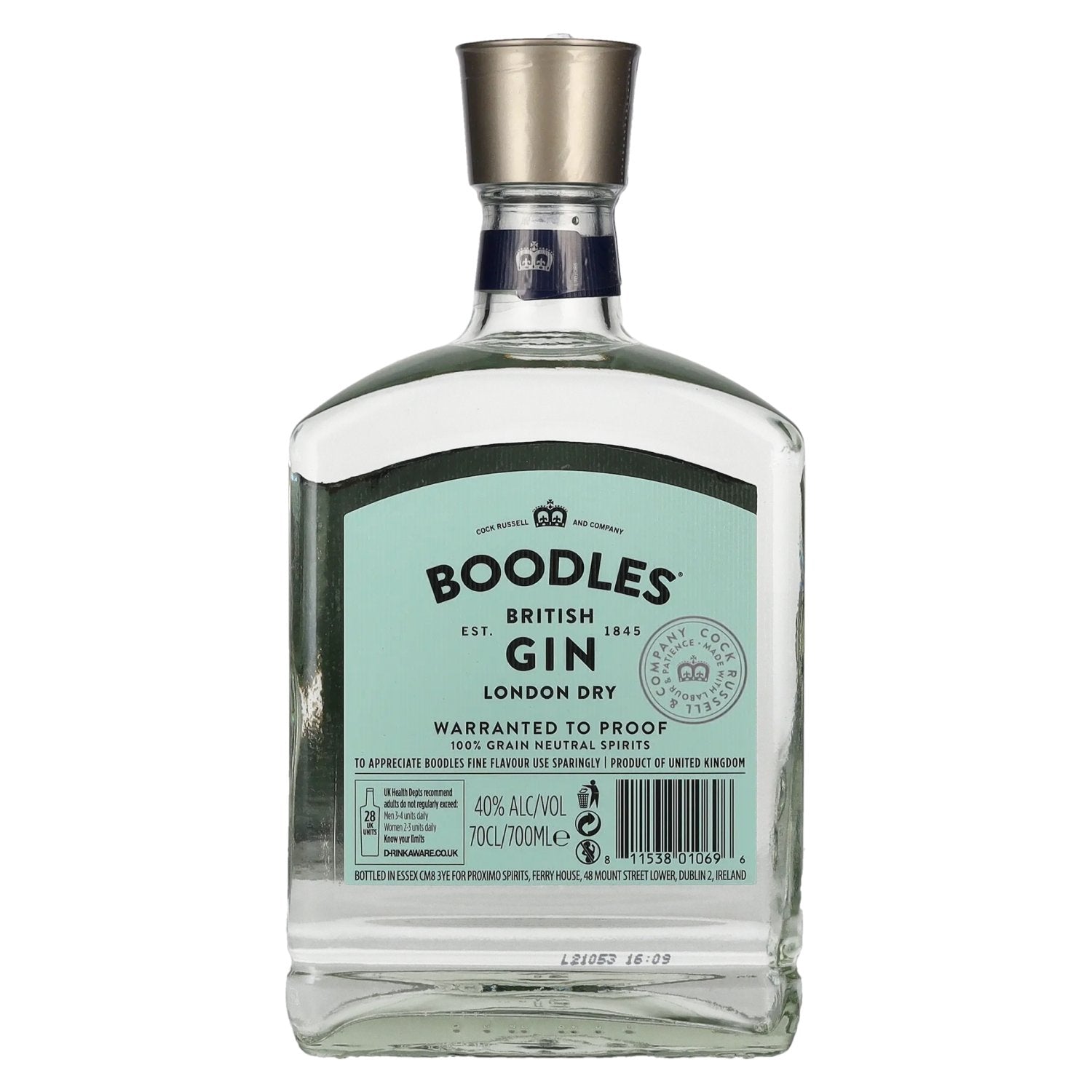 Boodles British London Dry Gin 40% vol. 0,7l