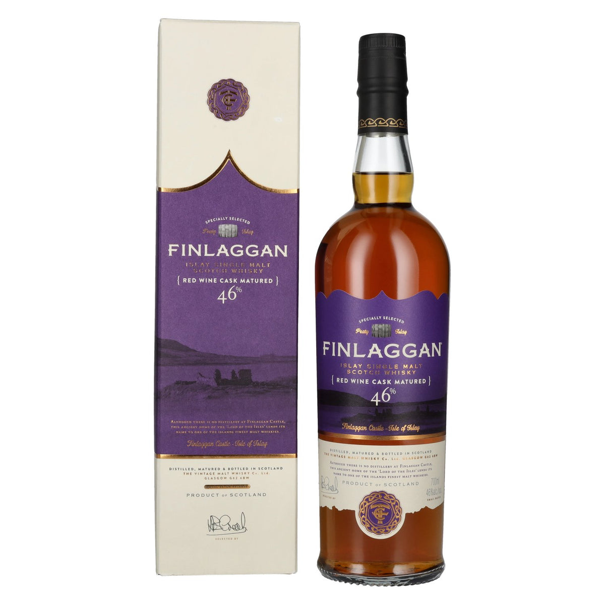 Finlaggan RED WINE CASK MATURED Islay Single Malt Whisky 46% Vol. 0,7l en boîte cadeau