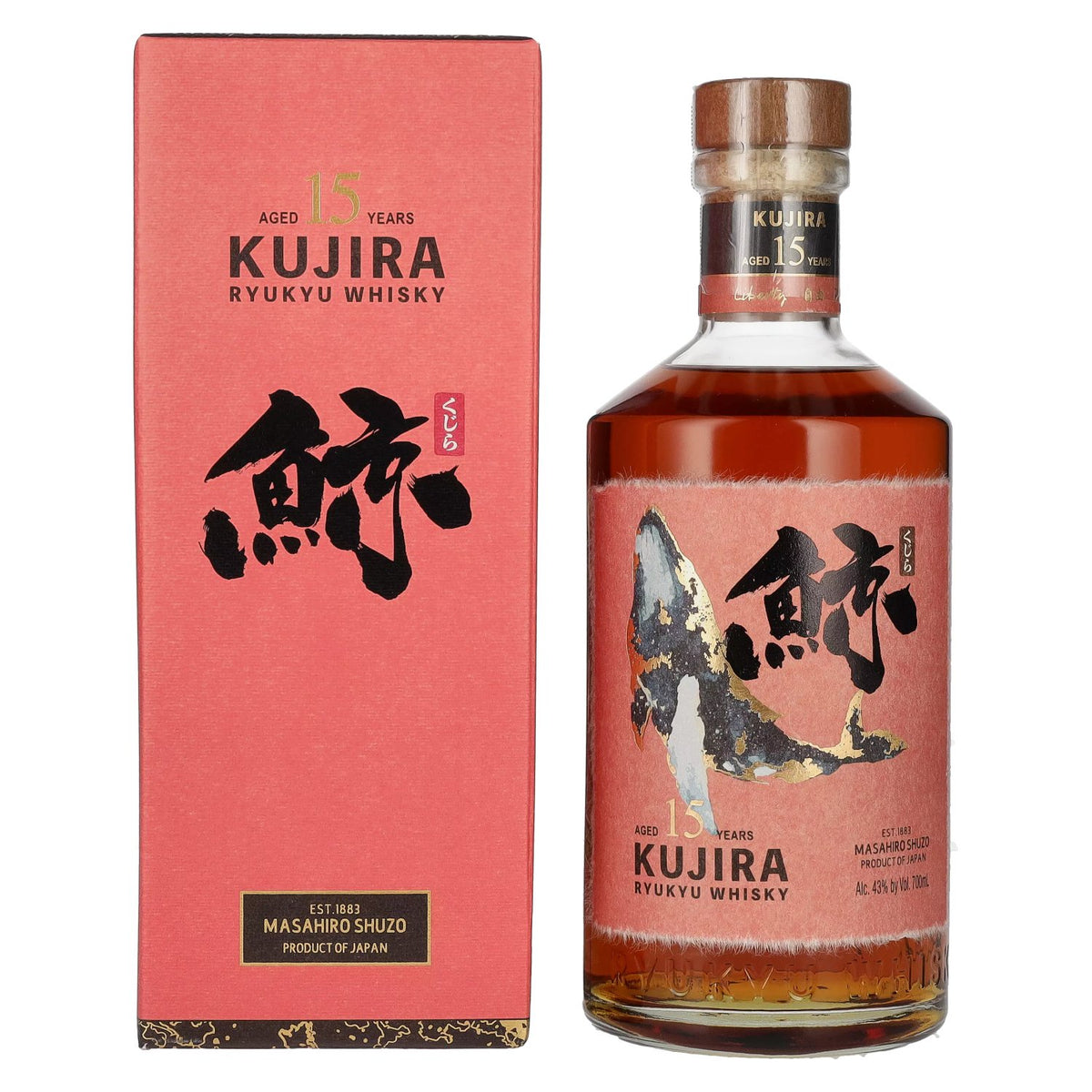 Kujira Ryukyu 15 Years Old Single Grain Whisky 43% Vol. 0,7l en boîte cadeau