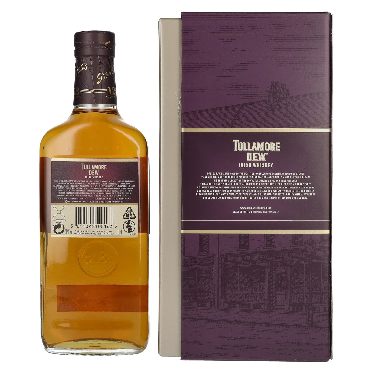Tullamore D.E.W. 12 Years Old Irish Whiskey Special Reserve 40% Vol. 0,7l en coffret cadeau