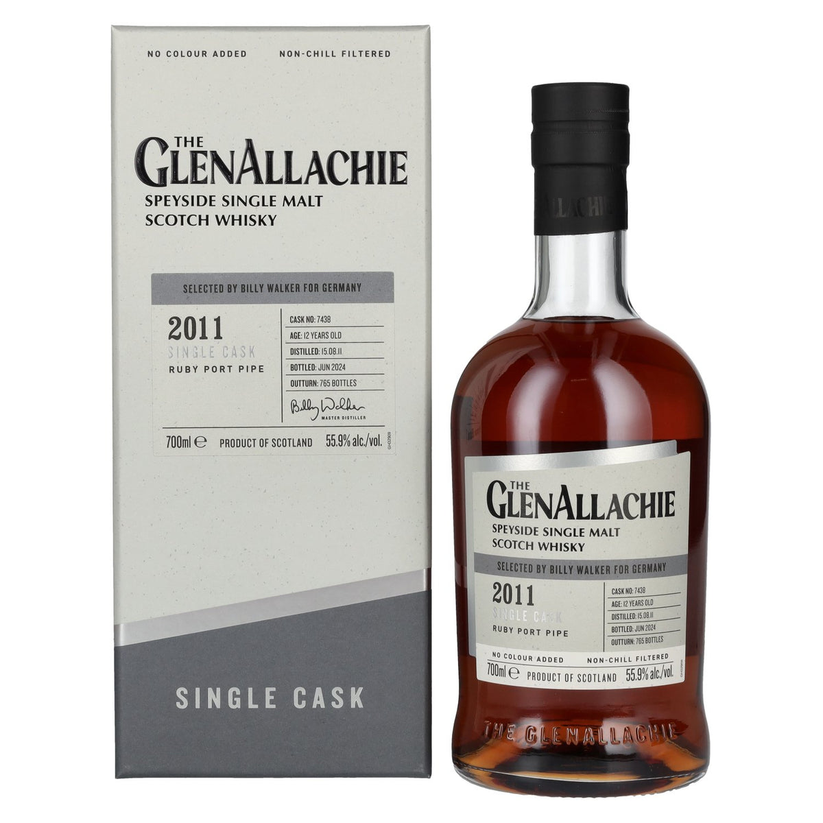 The GlenAllachie 12 Years Old RUBY PORT PIPE 2011 55,9% vol. 0,7l en boîte cadeau