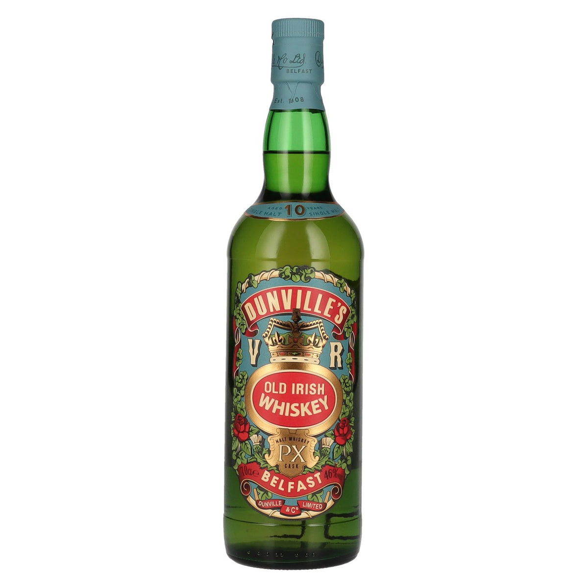 Dunville's Irish Whiskey single malt 10 ans d'âge, fût PX, 46 % vol., 0,7 l