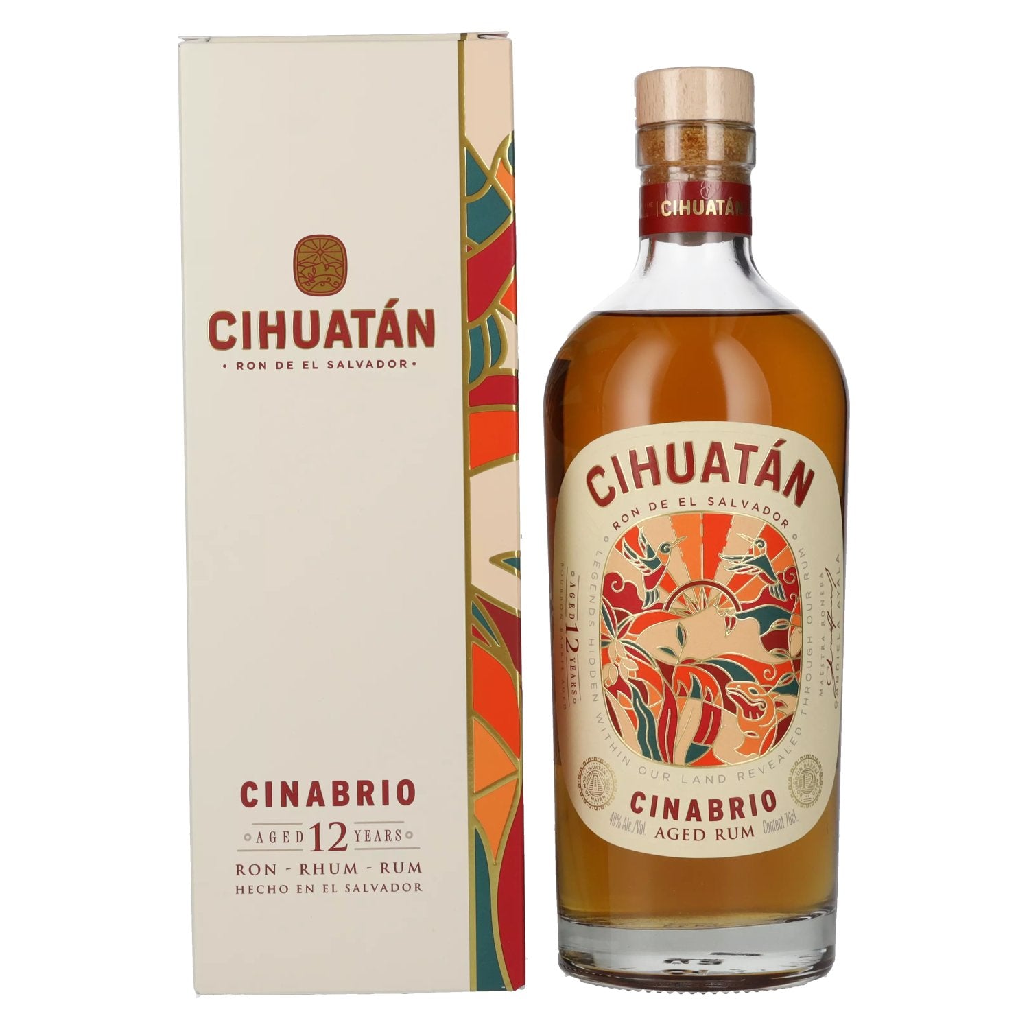 Cihuatán 12 Years CINABRIO Rum El Salvador 40% Vol. 0,7l in gift box