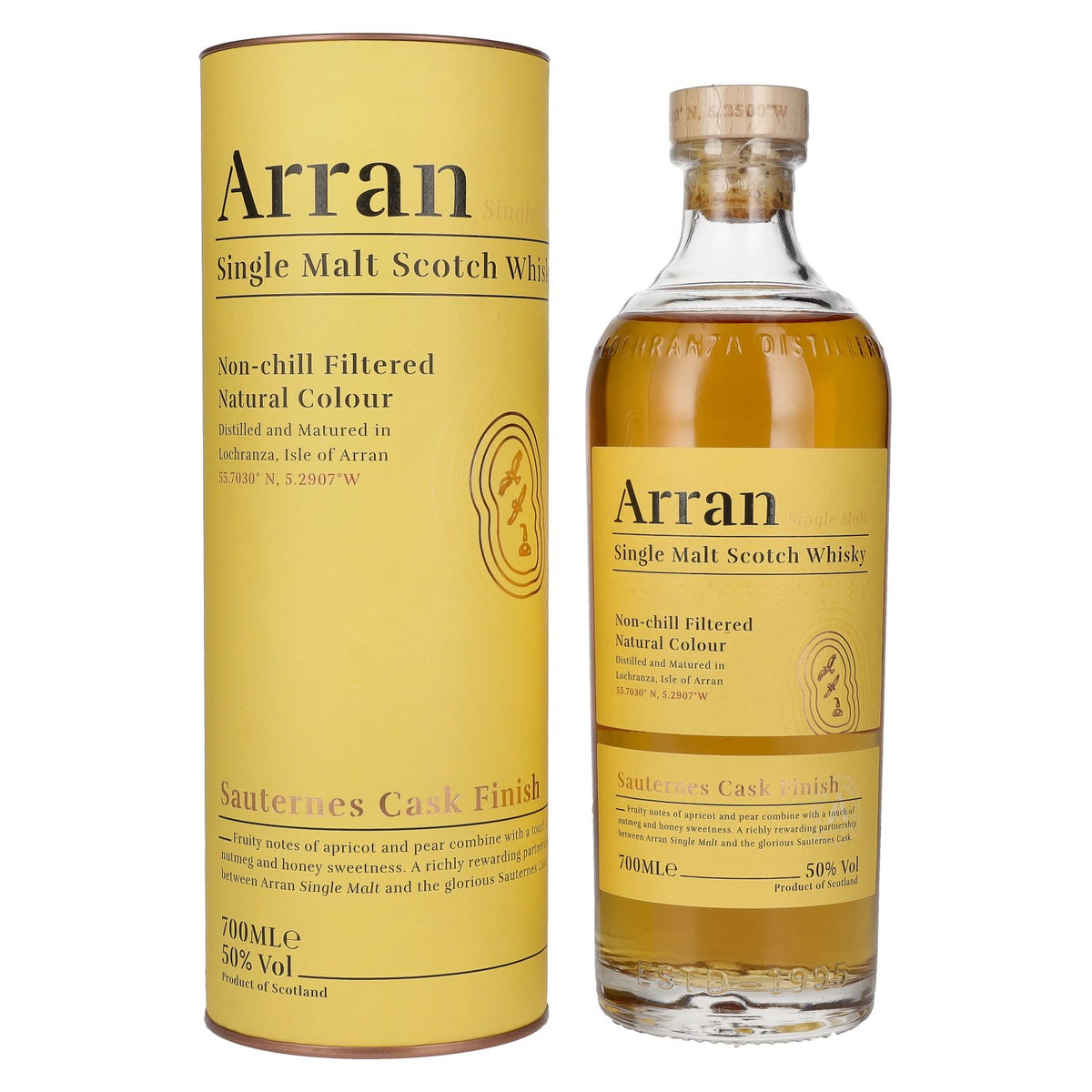 Arran Single Malt SAUTERNES CASK FINISH Single Malt Scotch Whisky 50% vol. 0,7l en coffret cadeau