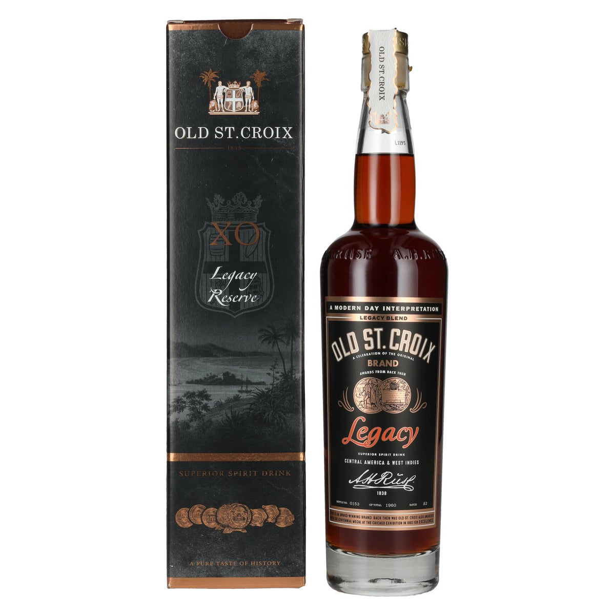 Old St. Croix A.H. Riise XO Legacy Reserve Superior Spirit Drink 42% Vol. 0,7l en boîte cadeau