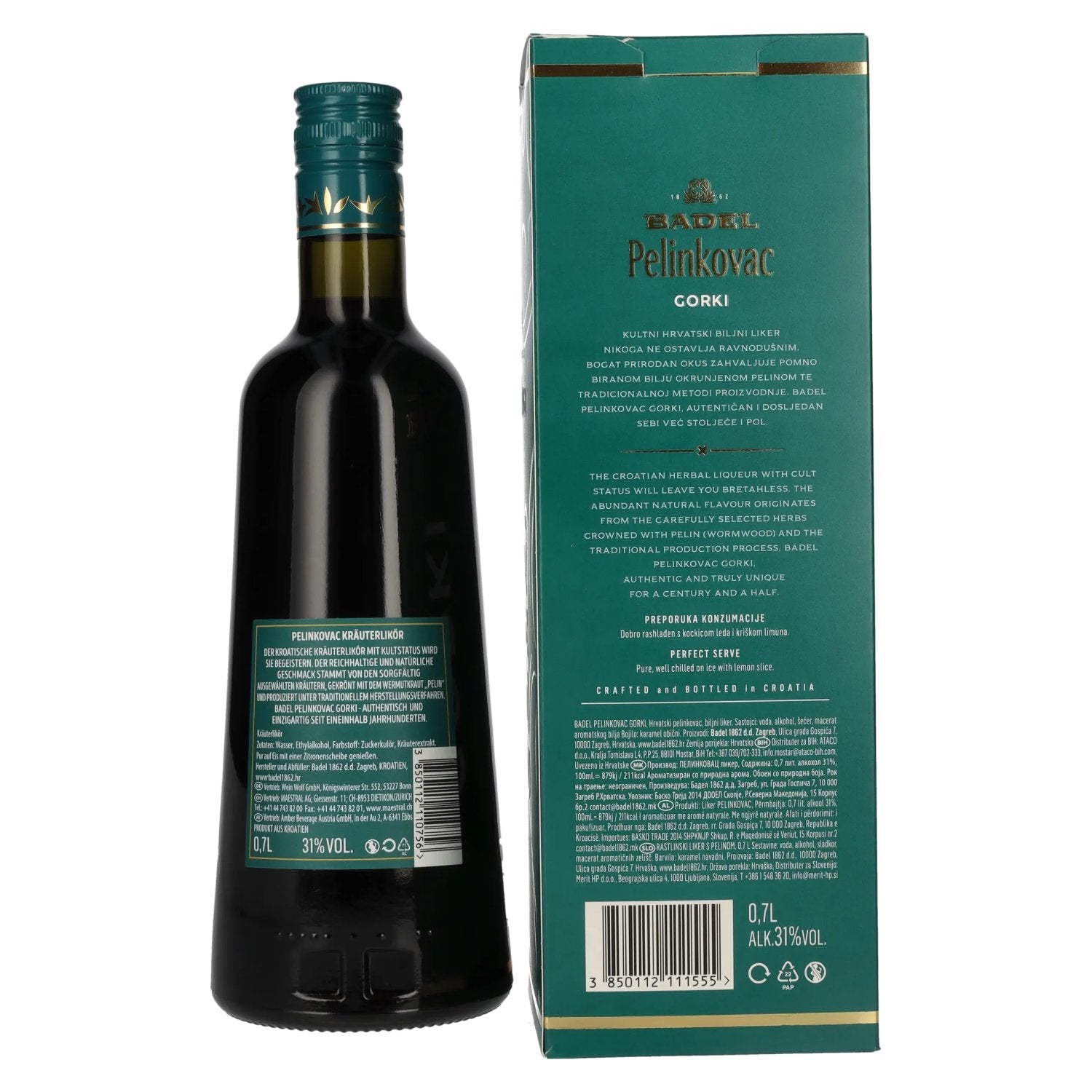 Badel Pelinkovac GORKI 31% vol. 0,7l en boîte cadeau