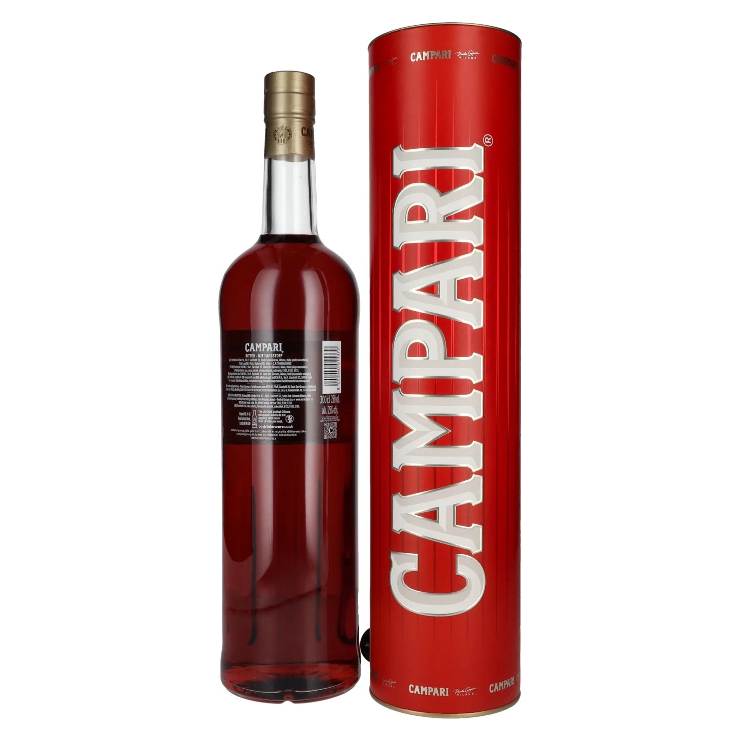 Campari Bitter 25% vol. 3l en boîte cadeau avec bec verseur