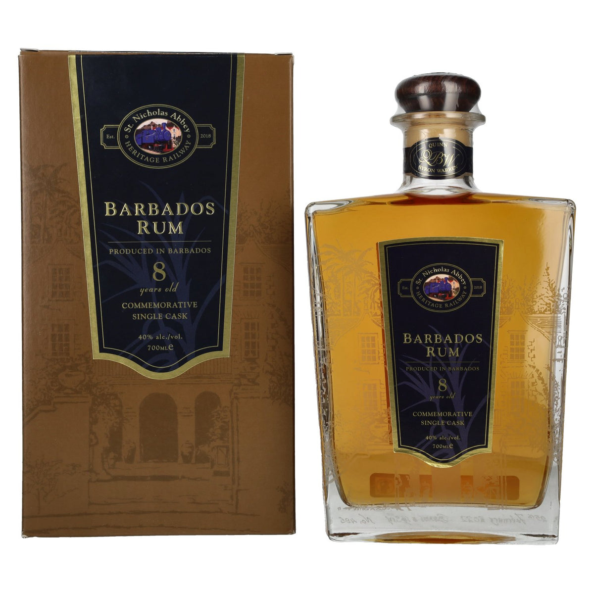 St. Nicholas Abbey Barbados Rum 8 Years Old Single Cask 40% Vol. 0,7l in gift box