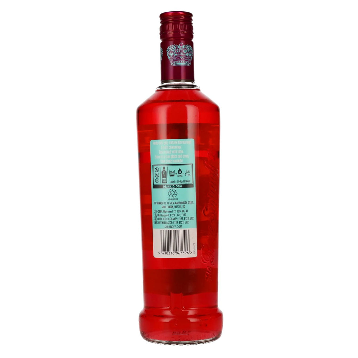 Smirnoff Vodka RASPBERRY CRUSH Spirit Drink 25% Vol. 0,7l