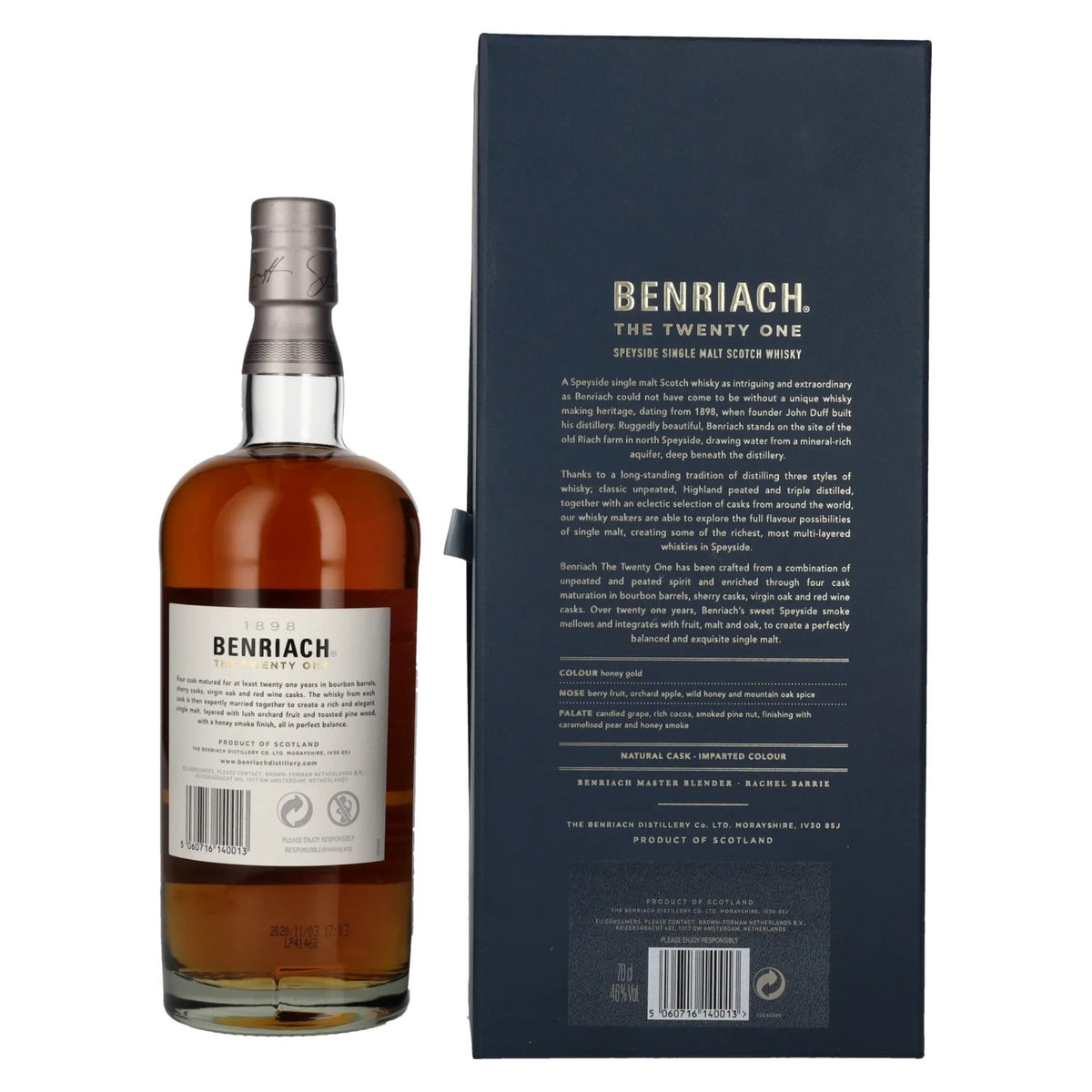 The Benriach 21 Years Old Four-Cask Maturation 46% Vol. 0,7l in gift box