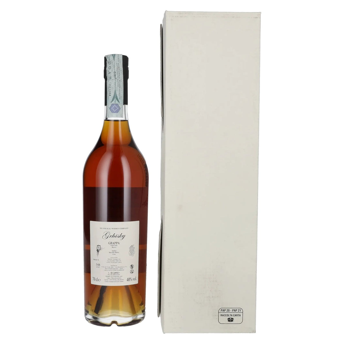 Silver Seal Grappa Riserva Single Speyside Whisky Cask 2023 40% Vol. 0,7l in gift box