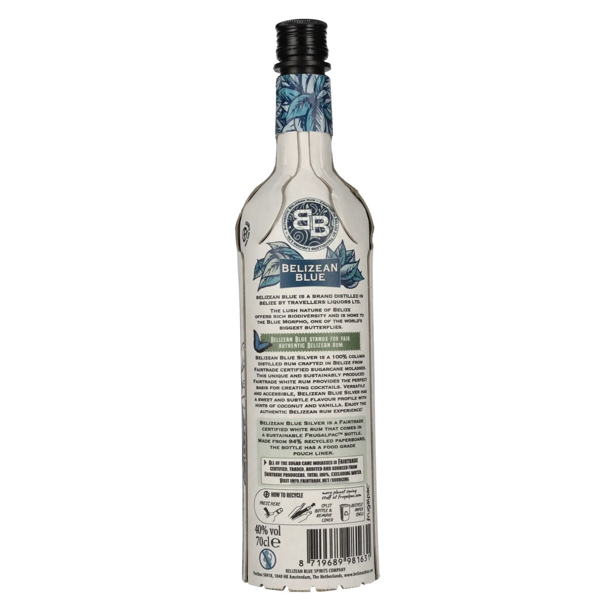 Belizean Blue SILVER Rum 40% vol. 0.7 l